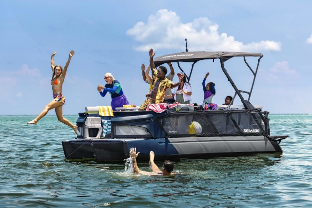 brp sea doo pontoon boat